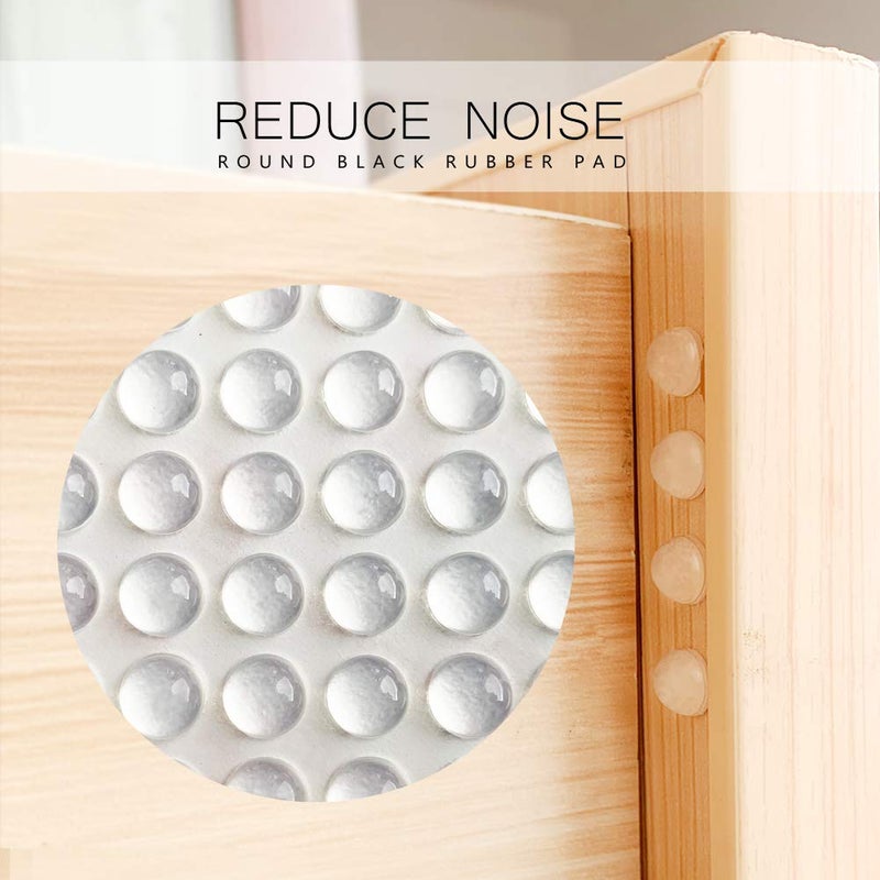 PTAPIPI 100-Pack Clear Self-Adhesive Rubber Bumper Pads  Hemispherical Design for Cabinet & Furniture Protection 8mm x 4mm - Image 5